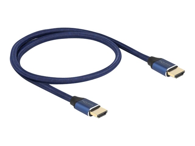 Delock Ultra High Speed - HDMI-Kabel - HDMI männlich zu HDMI männlich - 50 cm - Dreifachisolierung - Blau - hauchvergoldete Kontakte, unterstützt 8K 60 Hz (7680 x 4320)