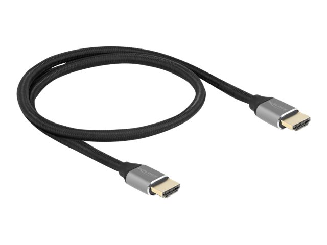 Delock Ultra High Speed - HDMI-Kabel - HDMI männlich zu HDMI männlich - 50 cm - Dreifachisolierung - Grau - hauchvergoldete Kontakte, unterstützt 8K 60 Hz (7680 x 4320)