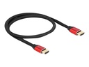 Delock Ultra High Speed - HDMI-Kabel - HDMI männlich zu HDMI männlich - 50 cm - Dreifachisolierung - Rot - vergoldete Kontakte, 8K60Hz (7680 x 4320)