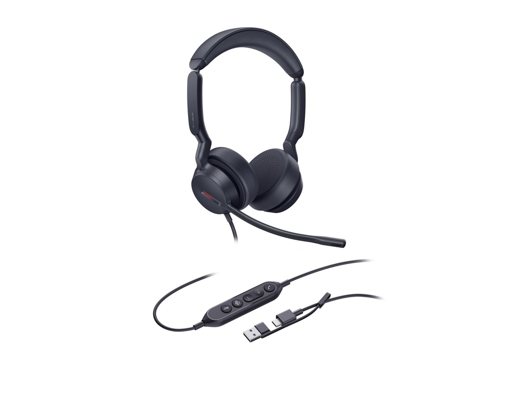 [1308186] Yealink Headset UH 44 Dual Teams USB-C/A - Headset - Lautstärkeregler