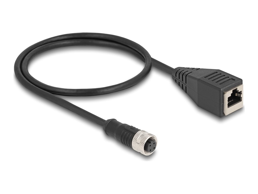 Delock Netzwerkkabel - M12 (4-polig) (W) zu RJ-45 (W)