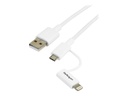 StarTech.com 1m Apple Lightning oder Micro USB auf USB Kabel für iPhone / iPad / iPod