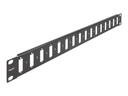 Delock Patchpanel (Blindblech) - mit Schraubverbindung - Rack montierbar - Schwarz - 1U - 48.3 cm (19")