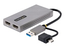 StarTech.com USB HDMI Dual Monitor Adapter, USB A/C zu 2x HDMI (4K & FHD)