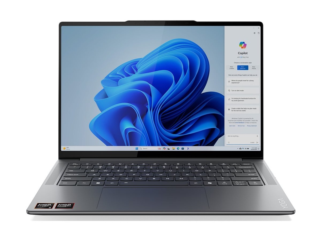 Lenovo Yoga Pro 7 14ASP9 83HN - AMD Ryzen AI 9 365 / 2 GHz - Win 11 Pro - Radeon 880M - 32 GB RAM - 1 TB SSD NVMe - 36.8 cm (14.5")