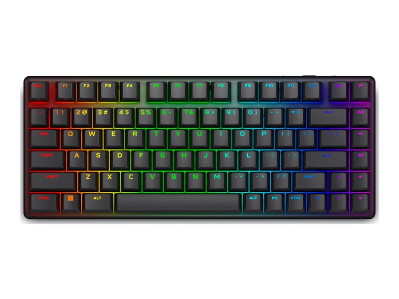 Dell Alienware Pro Wireless Gaming Keyboard - Tastatur - 75% - compact TKL - AlienFX Per-Key RGB / 16,8 Millionen Farben - kabellos - 2.4 GHz, Bluetooth 5.1, USB - QWERTY - USA - Tastenschalter: Alienware lineare mechanische Switches (Hotswap-fähig)