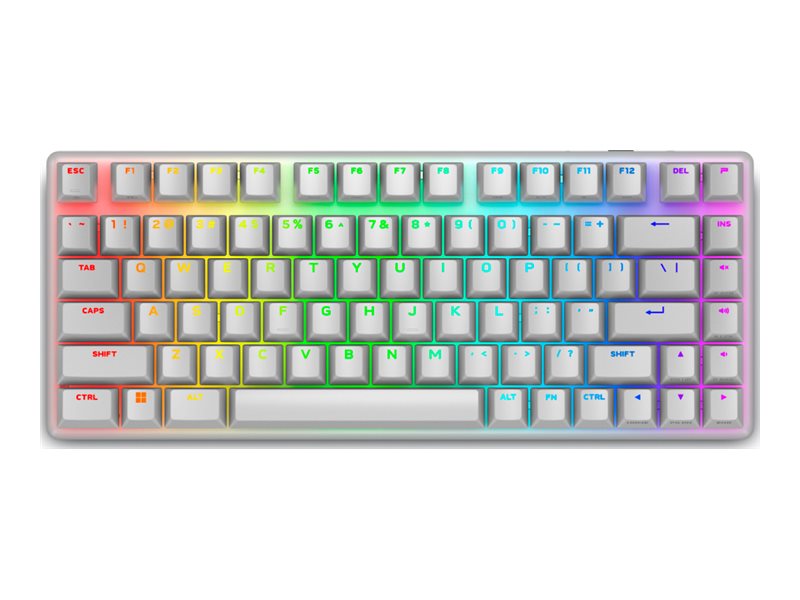 Dell Alienware Pro Wireless Gaming Keyboard - Tastatur - 75% - compact TKL - AlienFX Per-Key RGB / 16,8 Millionen Farben - kabellos - 2.4 GHz, Bluetooth 5.1, USB - QWERTY - USA - Tastenschalter: Alienware lineare mechanische Switches (Hotswap-fähig)