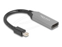 Delock Adapterkabel - Mini DisplayPort männlich zu HDMI weiblich - 15 cm - Grau, Schwarz - aktiv, 8K60Hz (7680 x 4320)
