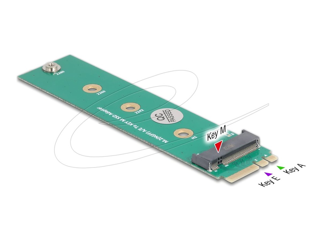 Delock Schnittstellenadapter - M.2 Key A+E männlich zu M.2 Key M Slot - M.2 - M.2 NVMe Card / PCIe (NVMe)