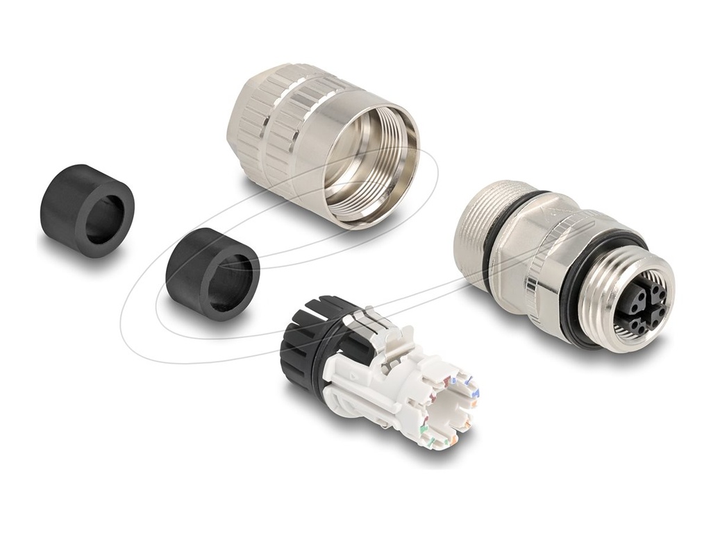 Delock Netzwerkanschluss - 8 pin M12-X (W)