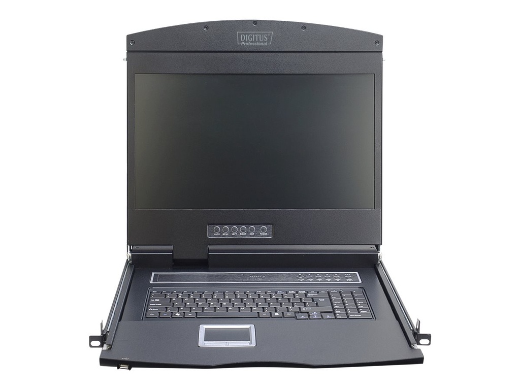 DIGITUS Professional DS-72211-3RU - KVM-Konsole mit KVM-Switch - 16 Anschlüsse - Russisch - 48.3 cm (19")