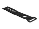 Delock Klettverschluss-Cinchkabelbinder - 28 cm - Schwarz (Packung mit 3)