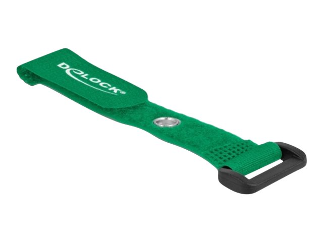 Delock Klettverschluss-Cinchkabelbinder - 15 cm - grün (Packung mit 5)