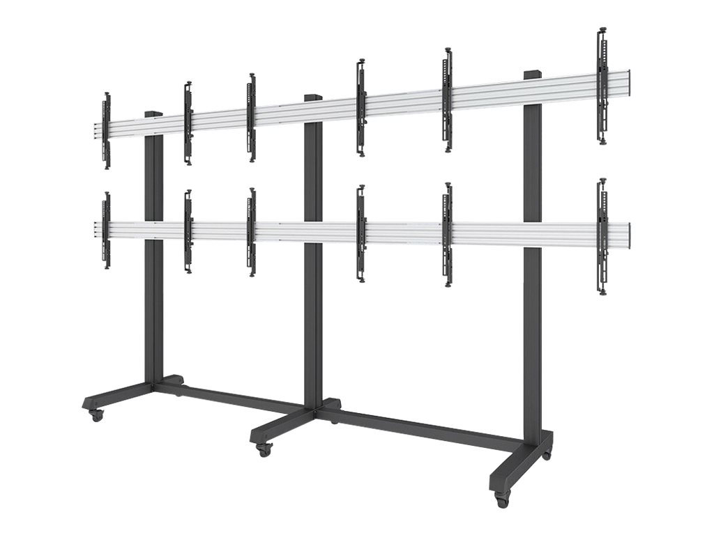 Neomounts NMPRO-M32 - Wagen - für 3x2 Videowand - Schwarz - Bildschirmgröße: 106.7-139.7 cm (42"-55")