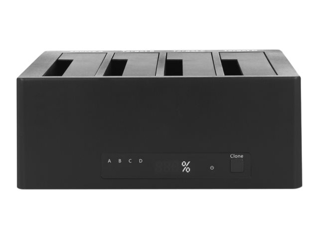 Delock USB 3.0 Docking Station for 4 x SATA HDD / SSD with Clone Function - HDD-Dockingstation Schächte: 4 - 2,5" / 3,5" gemeinsam genutzt (6,4 cm/8,9 cm gemeinsam genutzt)