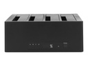 Delock USB 3.0 Docking Station for 4 x SATA HDD / SSD with Clone Function - HDD-Dockingstation Schächte: 4 - 2,5" / 3,5" gemeinsam genutzt (6,4 cm/8,9 cm gemeinsam genutzt)