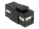 Delock Keystone Jack - USB Type A - Schwarz
