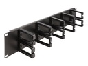 Delock Verlegetafel für Rack-Kabelmanagement - mit 10 Kunststoffhaken - Schwarz - 2U - 48.3 cm (19")