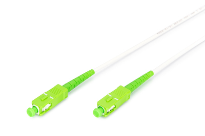 DIGITUS Glasfaser Patchkabel, stahlarmiert, simplex, singlemode, SC/APC  SC/APC, 5 m