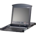 ATEN 17i LCD CAT5e/6 KVM Switch DualRail -German Keyboard - KVM-Umschalter - 8-Port
