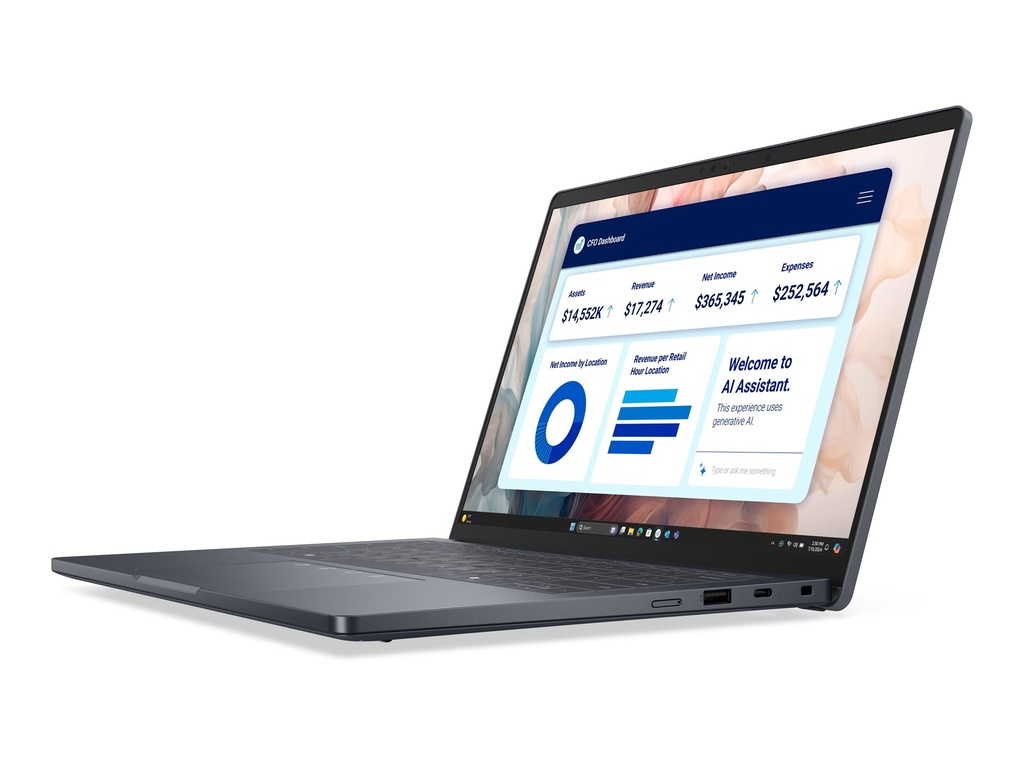 Dell Pro 14 Premium PA14250 - Intel Core Ultra 7 268V / 2.2 GHz - Intel Evo vPro Enterprise Platform - Win 11 Pro - Intel Arc Graphics 140V - 32 GB RAM - 512 GB SSD NVMe, TLC, Class 35 - 35.56 cm (14")