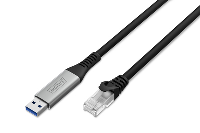DIGITUS USB-A - RJ45 Ethernet Kabel, 1Gbit/s, 10m