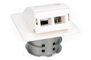 DIGITUS FTTH Glasfaser Unterputz-Wandanschlussdose, für SC/LC-Adapter