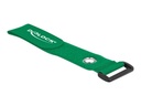Delock Klettverschluss-Cinchkabelbinder - 28 cm - grün (Packung mit 3)