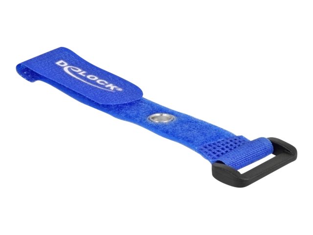Delock Klettverschluss-Cinchkabelbinder - 15 cm - Blau (Packung mit 5)