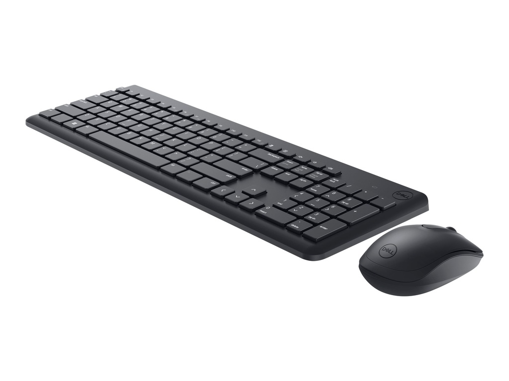 Dell KM3322W - Volle Größe (100%) - RF Wireless - QWERTY - Schwarz - Maus enthalten