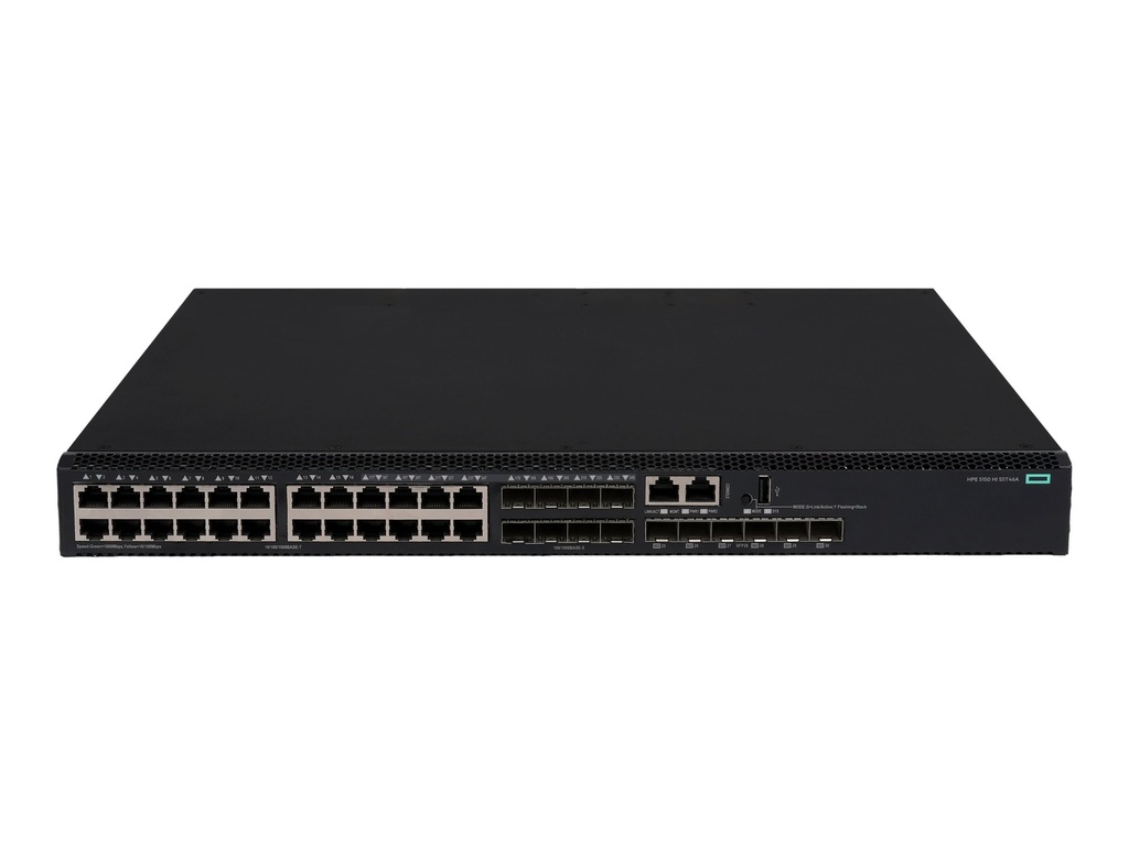 HPE Networking Comware 5150HI 24p 10M/100M/1G 8p SFP 1G Combo 6p SFP28 10G/25G Switch - Switch - L3 - managed - 48 x 10/100/1000Base-T + 8 x 100/1000Base-X SFP + 6 x 10 Gigabit / 25 Gigabit SFP28 (uplink / stacking)