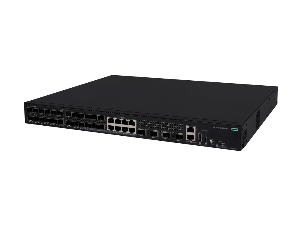 HPE Networking Comware 5150EI 24p SFP 1G 8p 10M/100M/1G Combo 4p SFP+ 1G/10G Switch - Switch - L3 - managed - 24 x 100/1000Base-X SFP + 8 x 10/100/1000Base-T + 4 x 1 Gigabit / 10 Gigabit SFP+ (Uplink / Stacking)