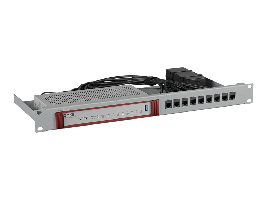 Rackmount.IT RM-ZN-T1 - Montagesatz für Netzwerkgeräte - Rack montierbar - silberne Spezialausführung - 1U - 48.3 cm (19")
