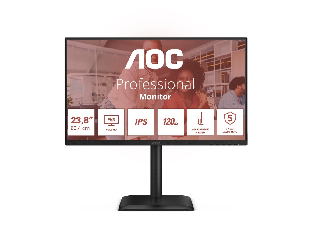 AOC 24E4U - LED-Monitor - 61 cm (24") (23.8" sichtbar) - 1920 x 1080 Full HD (1080p)