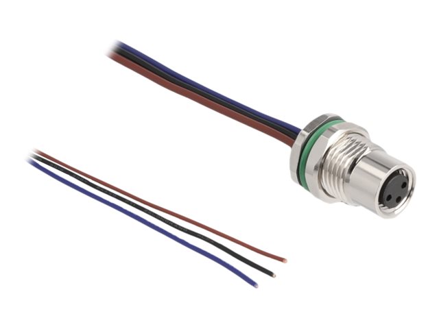 Delock Netzwerkkabel - 3-poliger M8 (W) zu ohne Stecker