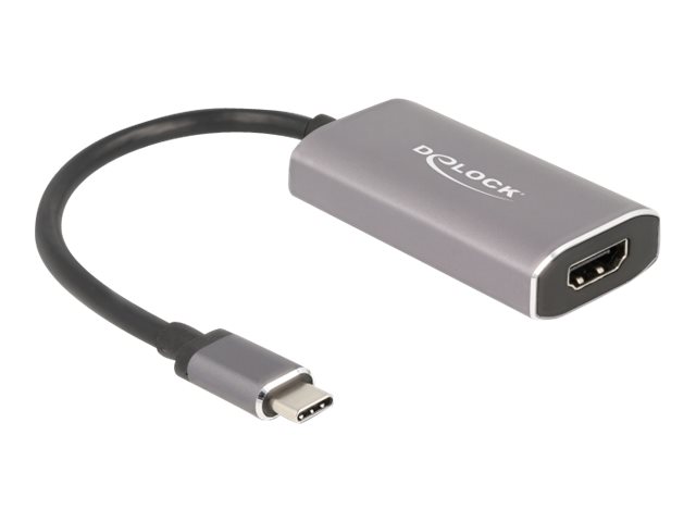 Delock Videoadapter - USB-C männlich zu HDMI weiblich - 20 cm - Grau - 8K60Hz (7680 x 4320)