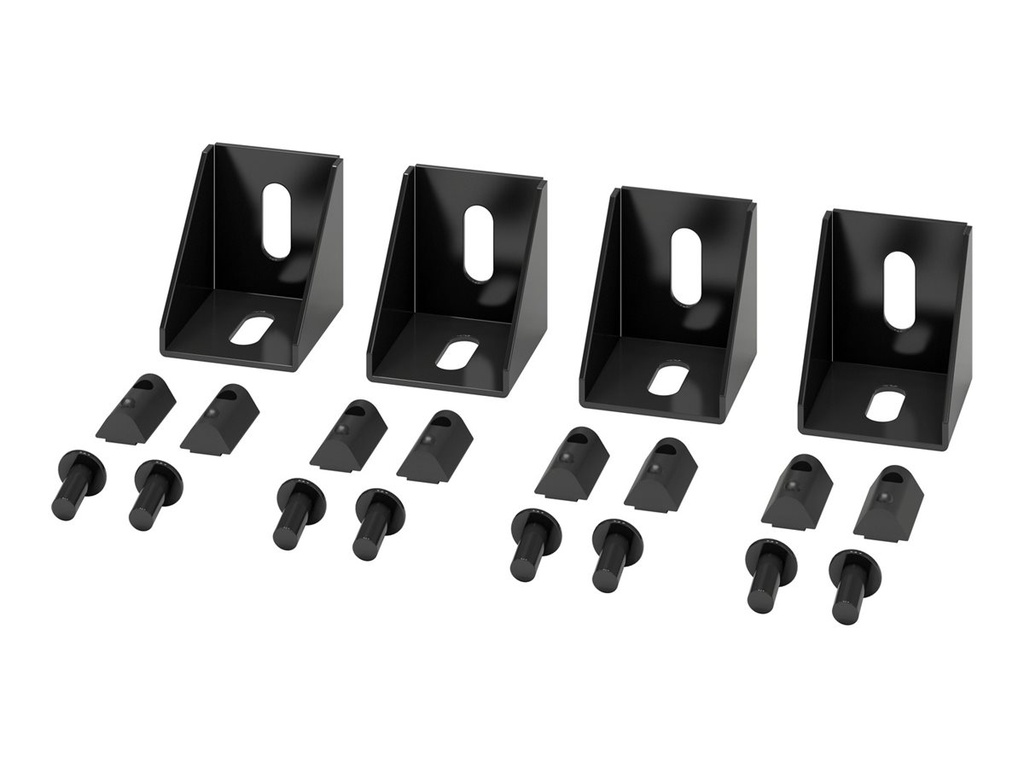 APC NetShelter - Rackmontage-Schienenverbinder - Schwarz (Packung mit 4)