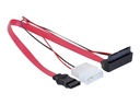 Delock SATA-Kabel - Mikro SATA, 4-Pin interner Netzstecker (5 V)