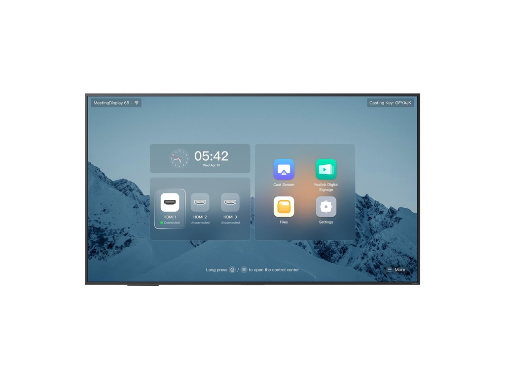 Yealink MeetingDisplay 65 - 165 cm (65") Diagonalklasse LCD-Display mit LED-Hintergrundbeleuchtung - interaktiv - Android - 4K UHD (2160p)