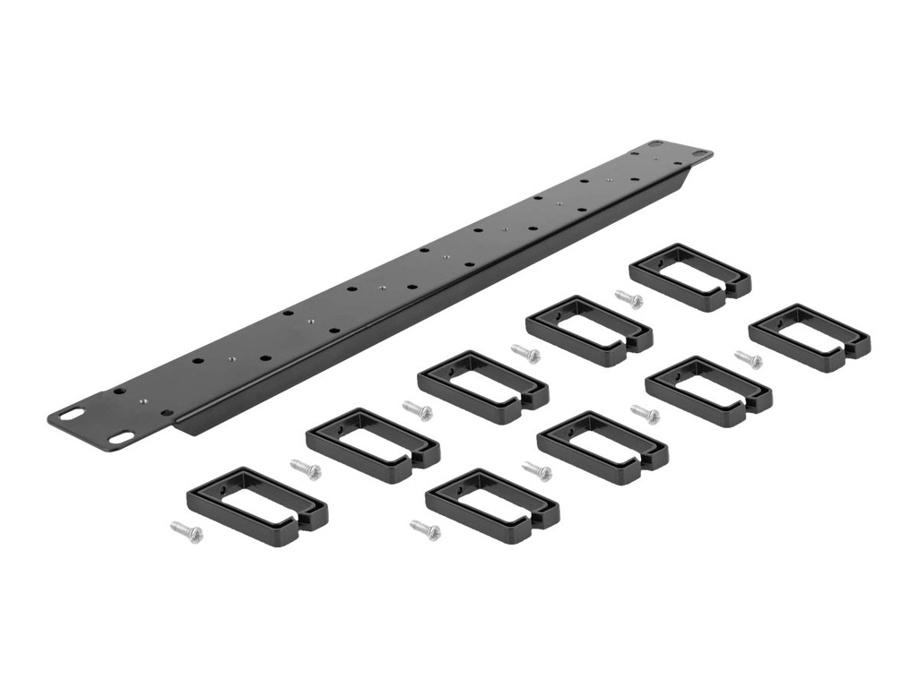 Delock Verlegetafel für Rack-Kabelmanagement - beidseitige Hakenanordnung mit 9 Haken (5 x vertikal, 4 x 45° geneigt)
