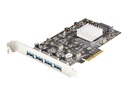 StarTech.com Startech 4-Port USB PCIe Adapter - 10 Gbit/s USB 3.1/3.2 Gen 2 Typ-A PCI Express Erweiterungskarte mit 2 Controllern - 4x USB-A - USB-PCIe-Schnittstellenkarte - Windows/Mac/Linux (PEXUSB314A2V2)