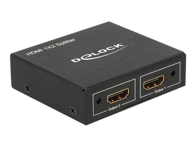 Delock HDMI Splitter 1 x HDMI in > 2 x HDMI out 4K