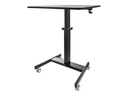 StarTech.com Startech Höhenverstellbarer Schreibtisch - Sit Stand Workstation - Ergonomischer Stehpult mit Rollen - One-Touch-Lift für Lehrer/Schüler (STSCART2)