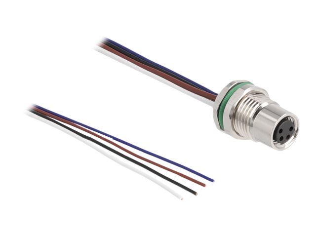 Delock Netzwerkkabel - 4-poliger M8 (W) zu ohne Stecker