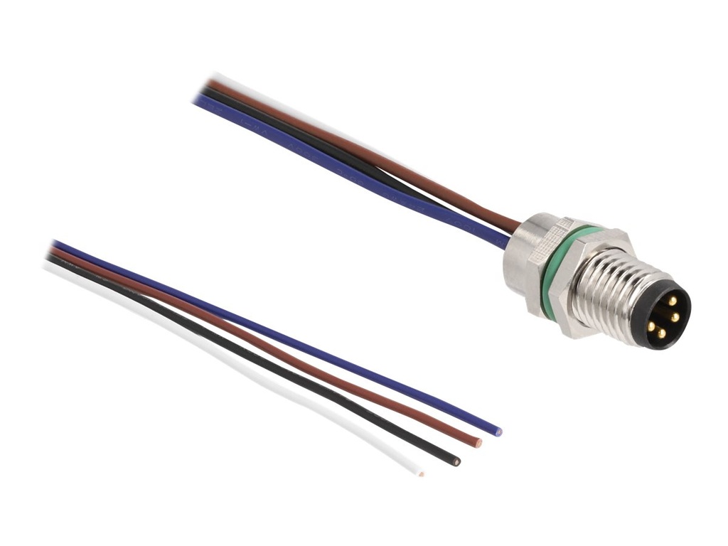 Delock Netzwerkkabel - 4-poliger M8 (M) zu