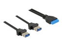 Delock USB-Kabel - 19-poliger USB 3.0 Kopf (W)