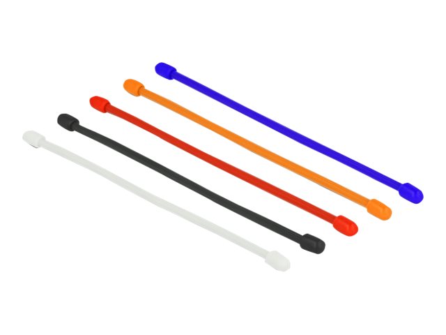Delock Kabelbinder-Kit - 8 cm - Schwarz, weiß