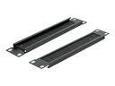 Delock Cable Management Brush Strip - Rack-Bürstenleiste - Schwarz - 1U - 25.4 cm (10")