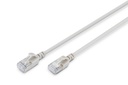 DIGITUS CAT 6A F-FTP Slim Patchkabel,  7 m, Grau