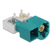Delock HSD Z Stecker +4 Power Pins PCB - HSD Z - Männlich - 90° - Gold - Blau - Messing